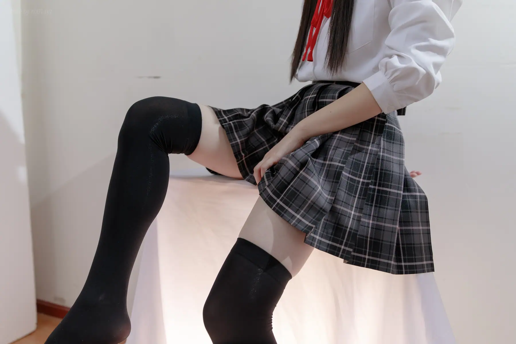 喵写真 - PR15 008 JK黑丝格子裙(91P+1V_603.1M) - 喵写真 - PR15 008 JK黑丝格子裙(91P+1V_603