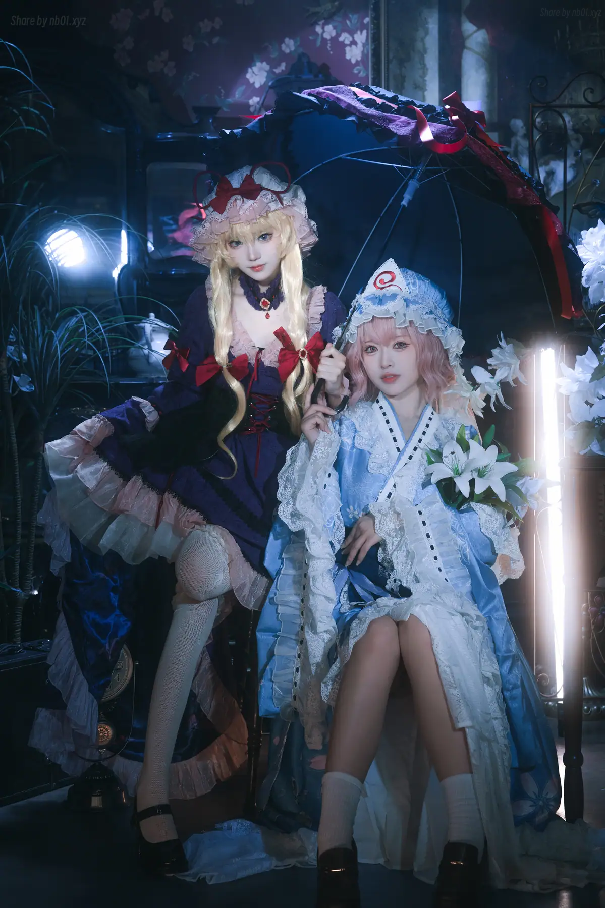 花柒Hana & 肃雨雨雨 - 八云紫+西行寺幽幽子(16P_277.3M) - 花柒Hana & 肃雨雨雨 - 八云紫+西行寺幽幽子(16P_277