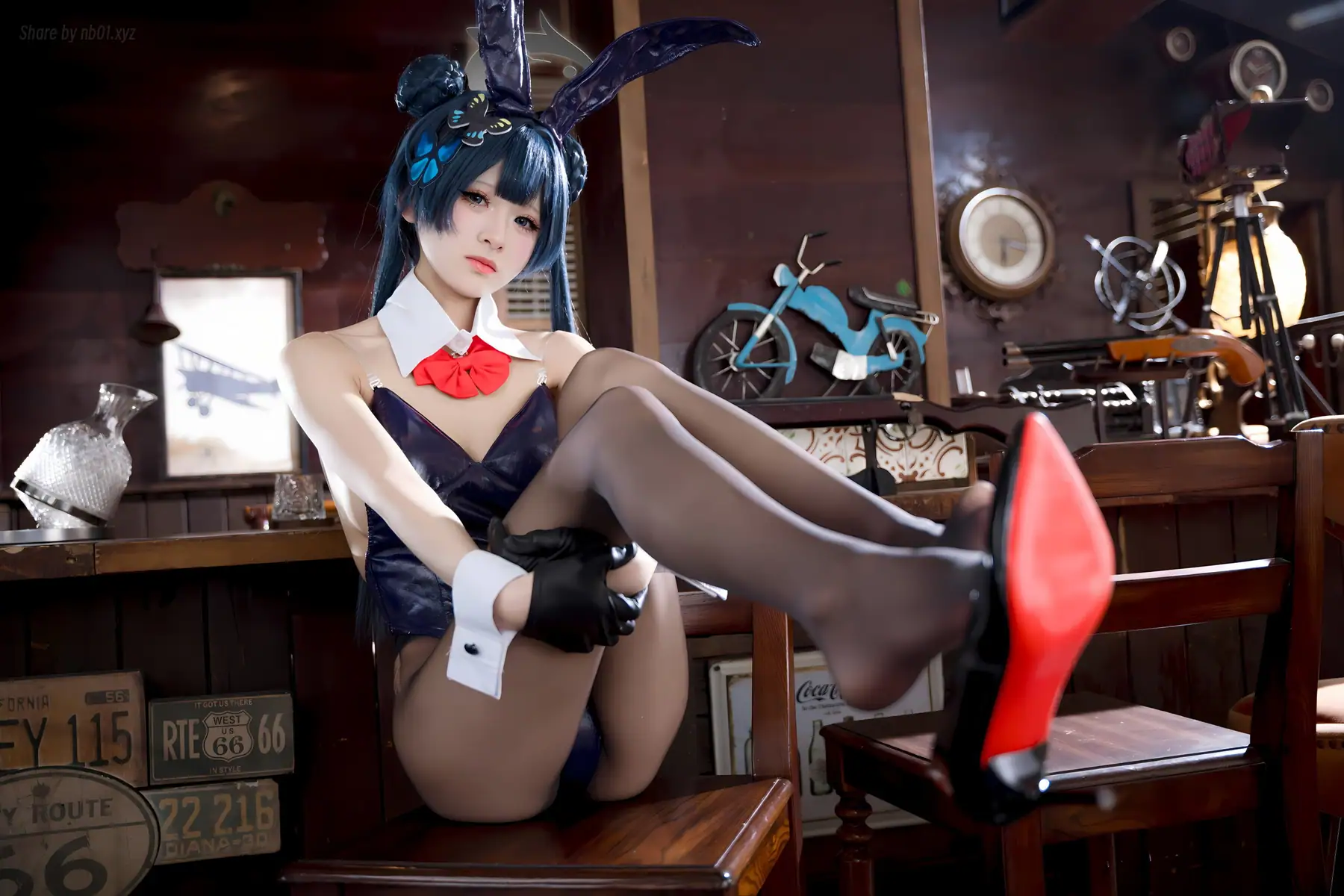 九柒喵 - 蔚蓝档案 龙华妃咲 兔女郎(59P_78.5M) - 九柒喵 - 蔚蓝档案 龙华妃咲 兔女郎(59P_78