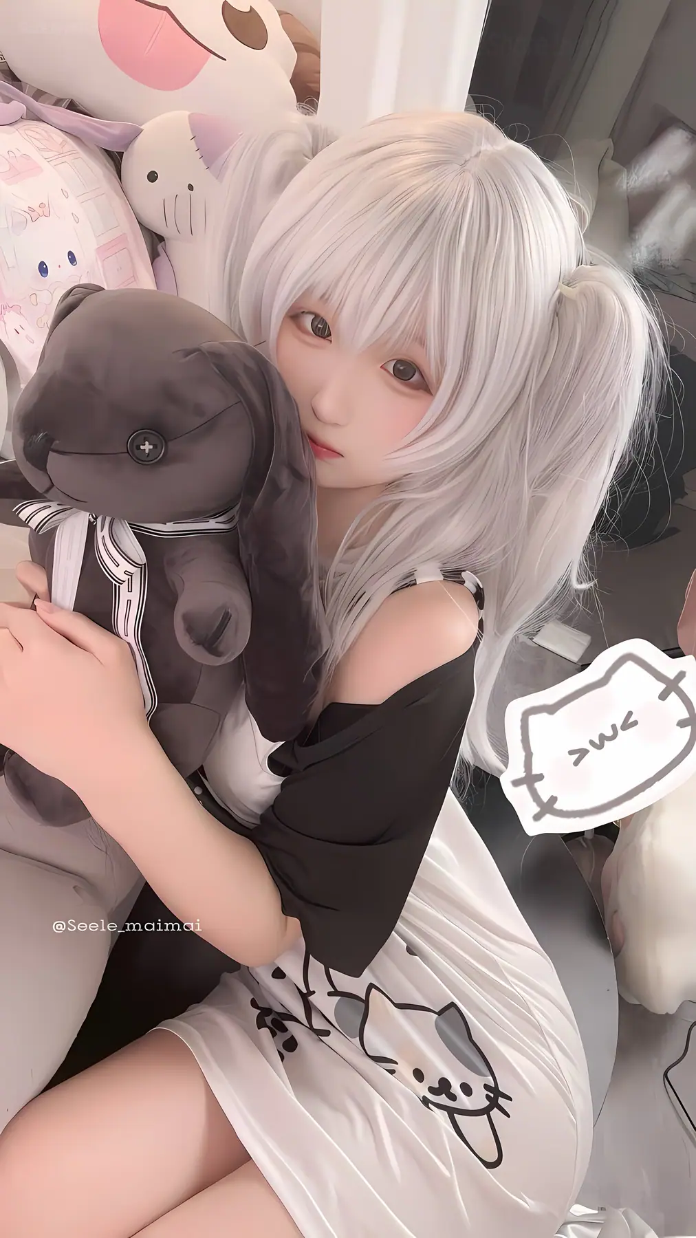 Seele麦麦 - 白色双马尾(16P_16.4M) Seele麦麦 - 白色双马尾(16P_16.4M)_nb01.xyz_0002 图片2