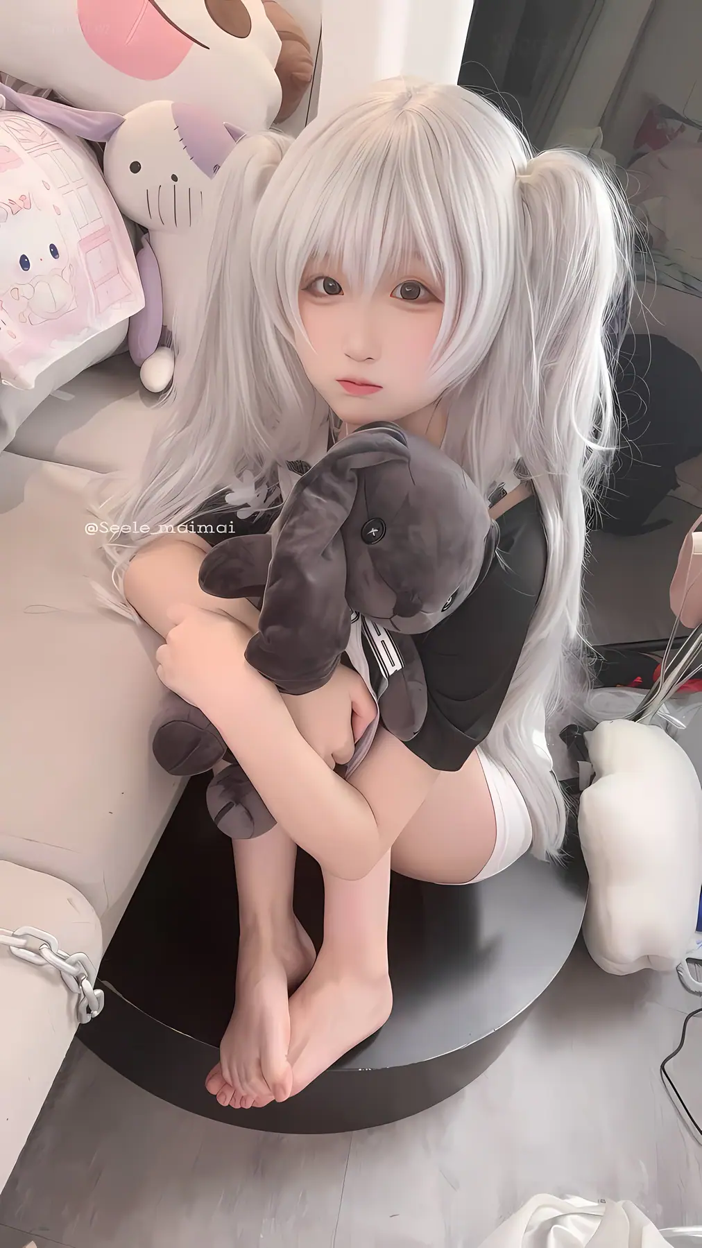 Seele麦麦 - 白色双马尾(16P_16.4M) Seele麦麦 - 白色双马尾(16P_16.4M)_nb01.xyz_0004 图片3