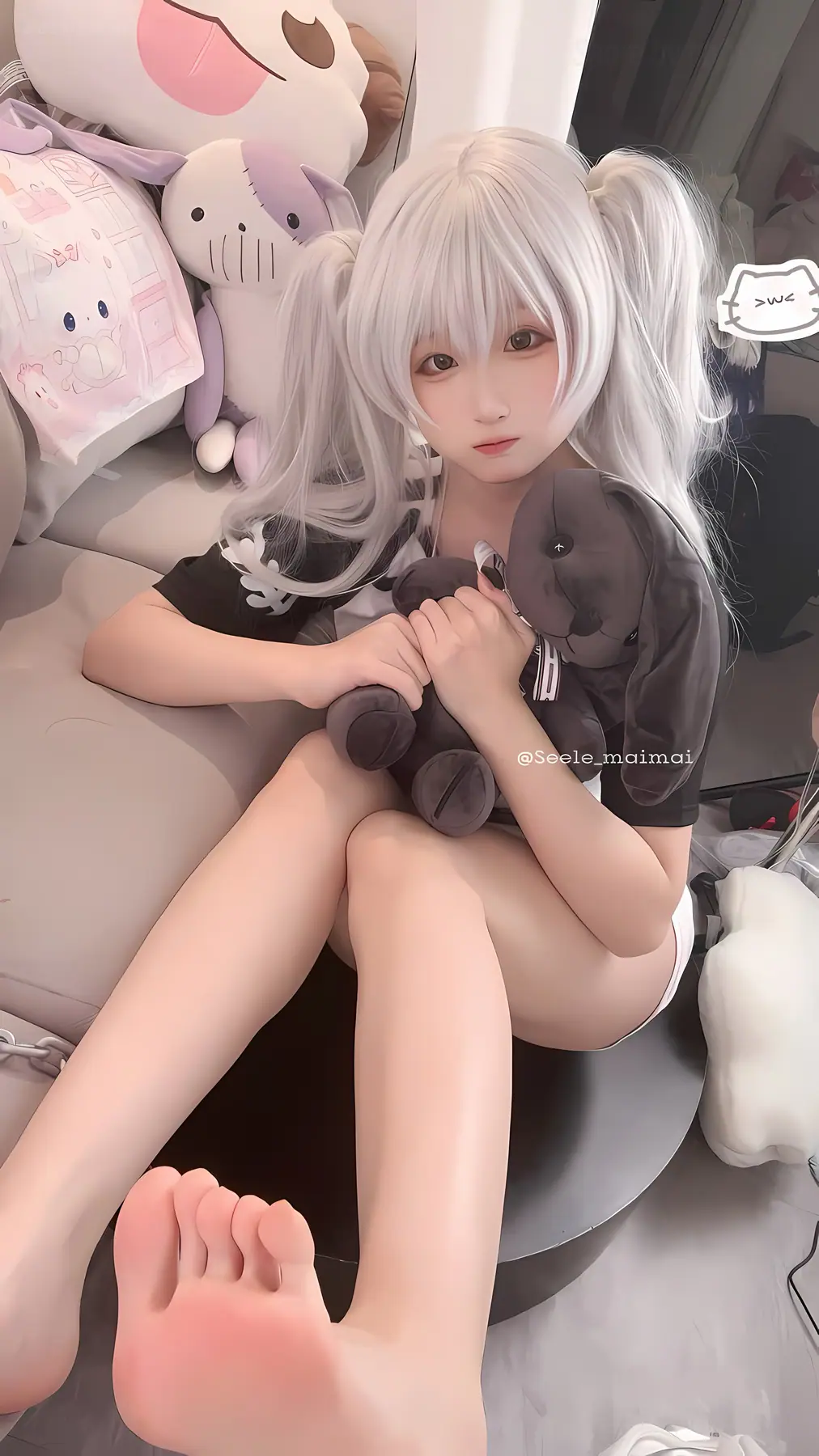 Seele麦麦 - 白色双马尾(16P_16.4M) Seele麦麦 - 白色双马尾(16P_16.4M)_nb01.xyz_0005 图片4