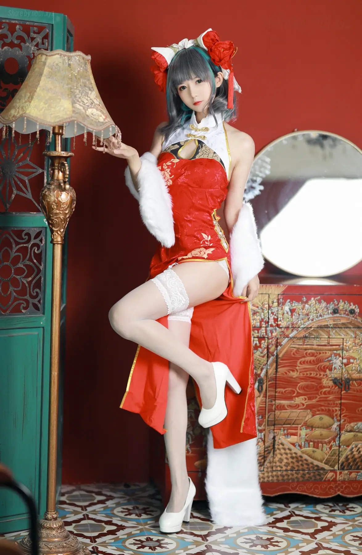 51酱 - 碧蓝航线 柴郡新春旗袍(12P_12.6M) 51酱 - 碧蓝航线 柴郡新春旗袍(12P_12.6M)_nb01.xyz_0007 图片4