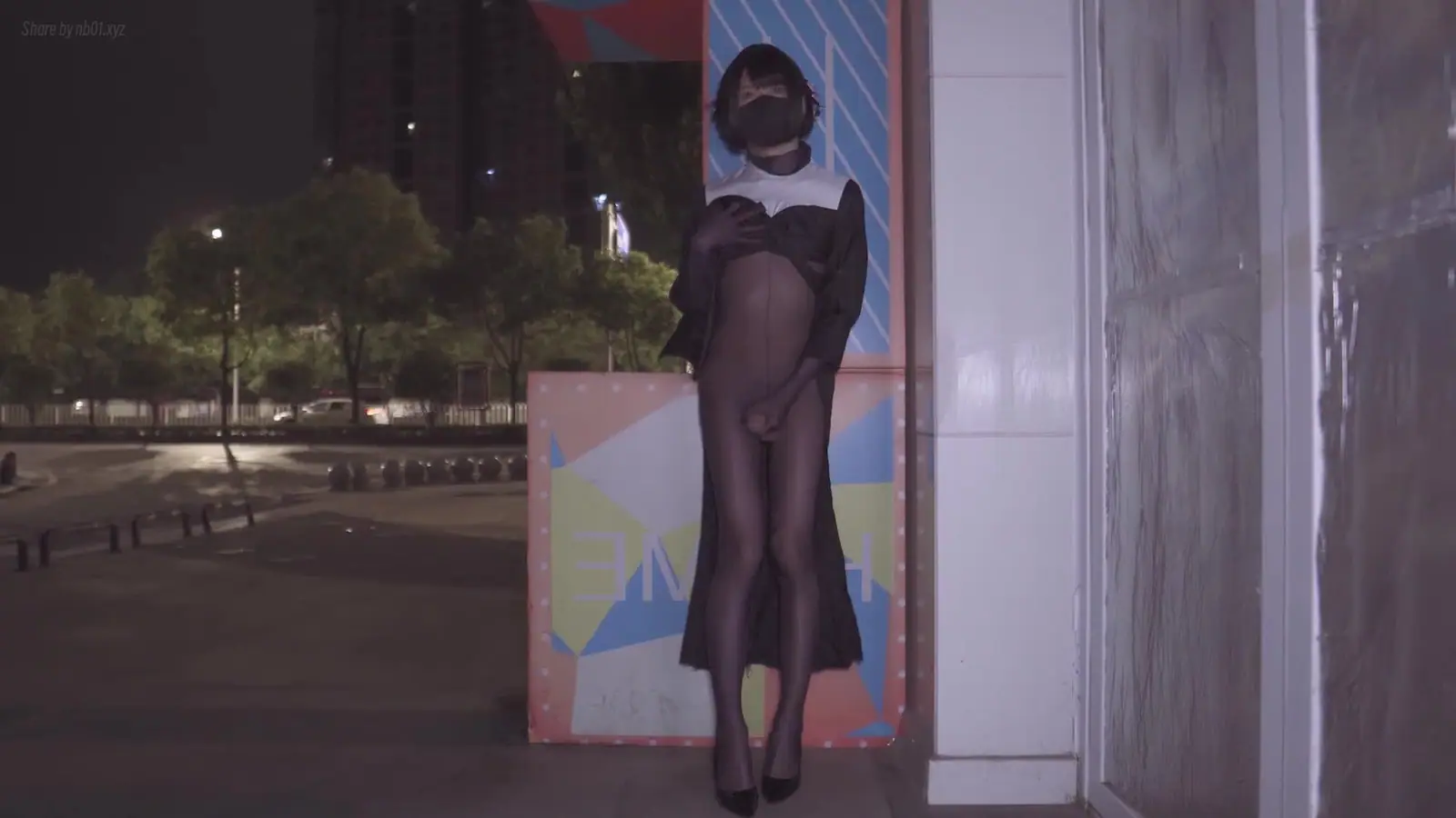 曦曦呀曦曦(@xixiyaxixi) - T015 [1080p] 修女服连身袜户外 Nun costume bodystocking outdoor_1(6P+1V_180.4M) 曦曦呀曦曦(@xixiyaxixi) - T015 [108...
