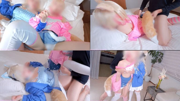 ぶんコス(@CosplayerBunbun) - 2026-05-27_【豪華二本セット✨】双子コス3P動画💙番犬二人と主従プレイ♡旦那様のためにオナニー見せつけ中〇し交尾_Hololive Fuwawa&Mococo 常服_4072314(3...